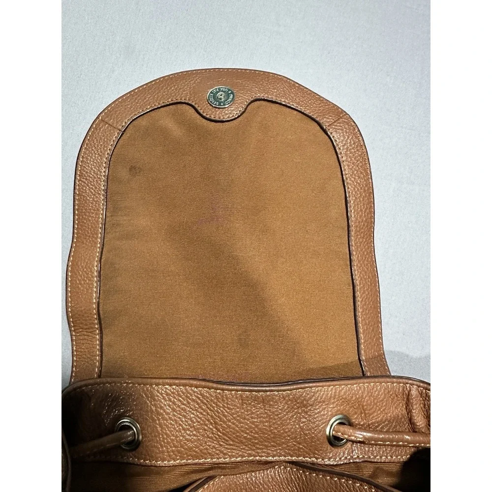 VTG Coach Pebble Leather Billie Saddle Brown Backpack - Picture 6 of 12